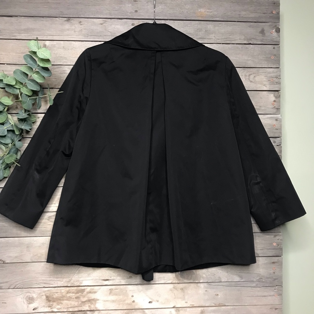 Express | Black Double Button Front Coat Size Xs - image 2